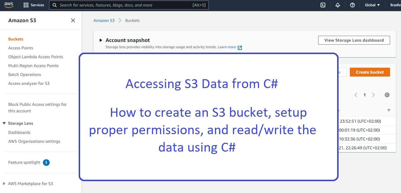 Read Write S3 From CSharp